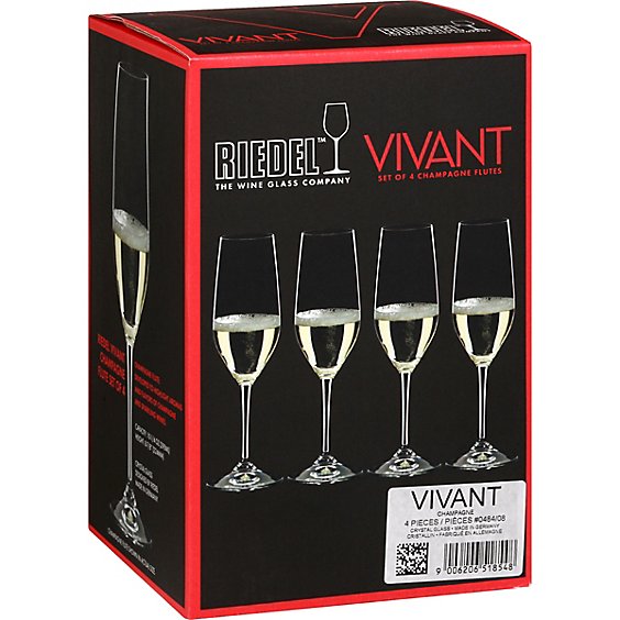 Riedel Vivant Champagne Flutes - 4 Count - Star Market
