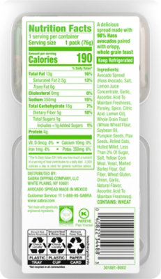 Sabra Avocado Spread With Toast - 2.7 Oz - Image 6