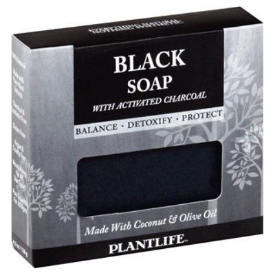 Plantlife Soap Activated Charcoal Black - 4 Oz - Image 1