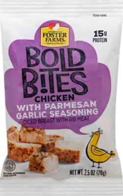 Foster Farms Parmesan Garlic Bold Bites Of Chicken Breast - 2.5 Oz - Image 2