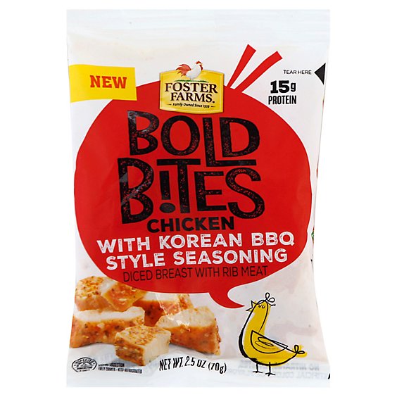 Foster Farms Korean Bbq Bold Bites Of Chicken Breast - 2.5 Oz
