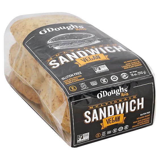 O Doughs Sandwich Thins Gluten Free Multigrain 6 Count - 18 Oz