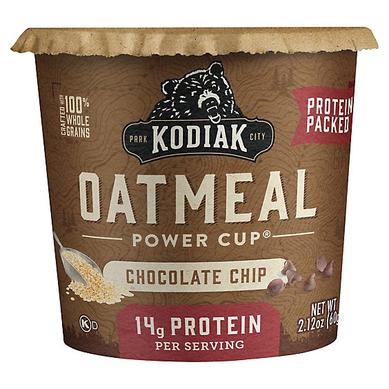 Kodiak Oatmeal Cup Choc Chip - 2.12 Oz