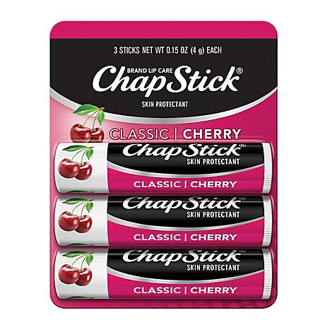 Chapstick Cherry Lip Balm 3 Pack - 3-.15 Oz