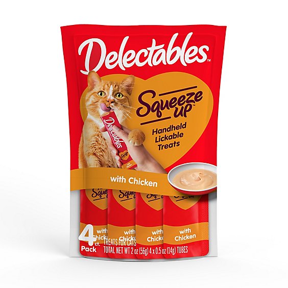 Delectables Squeeze Up Cat Treats With Chicken - 2 Oz