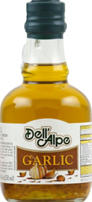Dell Alpe Oil Olive Extra Virgin Garlic  - 8.5 Oz - Image 2