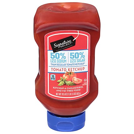 Signature SELECT Ketchup Tomato 50% Less Sodium 50% Less Sugar - 19.5 Oz - Image 3