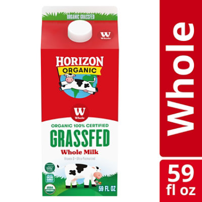 Horizon Organic Whole Grassfed Milk Carton - 59 Fl. Oz.