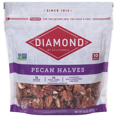 Diamond Halves Pecan - 10 Oz