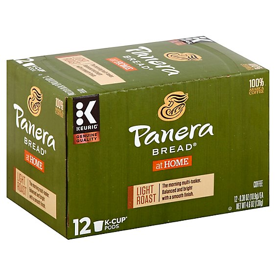 Panera Light Roast Kcup Coffee - 12 Count
