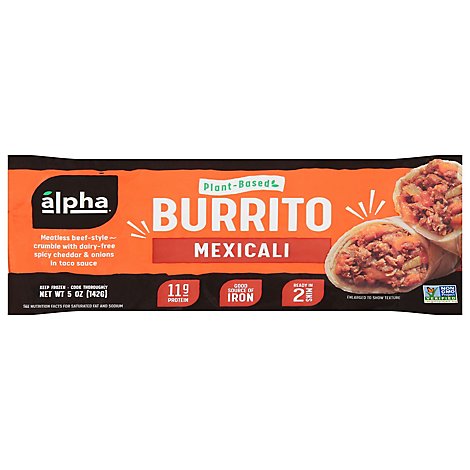 Alpha Foods Burrito Plant Based Mexicali - 5 Oz
