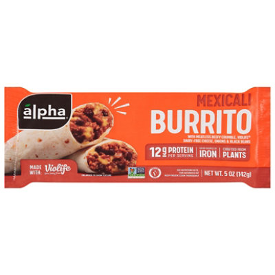 Alpha Foods Burrito Plant Based Mexicali - 5 Oz