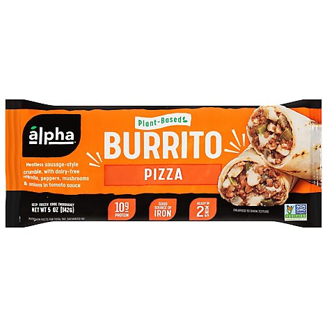Alpha Foods Burrito Plant Based Pizza - 5 Oz
