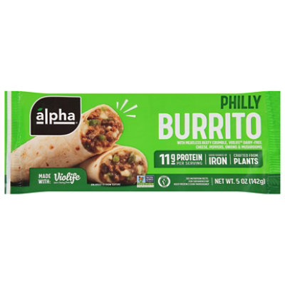 Alpha Foods Burrito Plant Based Philly Sandwich - 5 Oz - Image 2