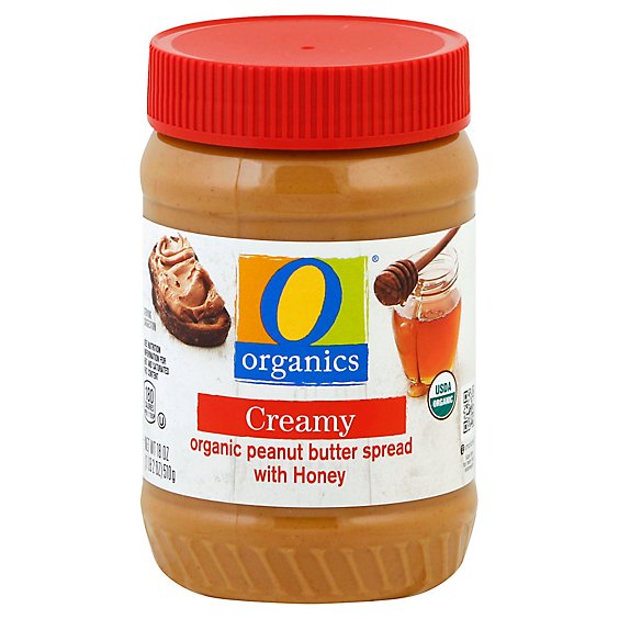 O Organics Peanut Butter Honey No Stir - 18 Oz