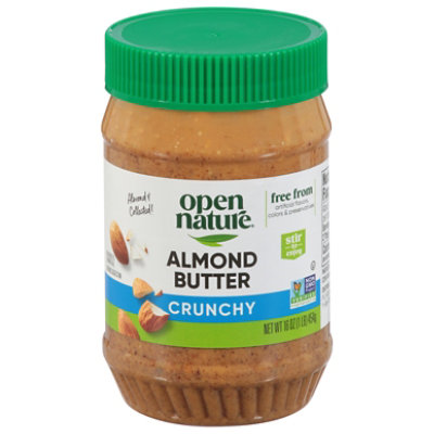 Open Nature Almond Butter Crunchy - 16 Oz