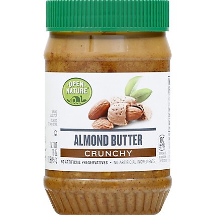 Open Nature Almond Butter Crunchy - 16 Oz - Image 2