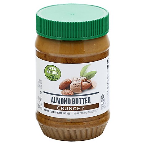 Open Nature Almond Butter Crunchy - 16 Oz