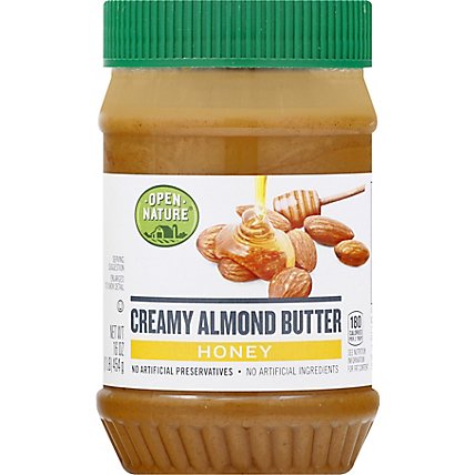 Open Nature Almond Butter Creamy Honey - 16 Oz - Image 2