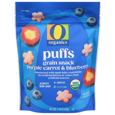 O Organics Puffs Purple Carrot Blueberry - 1.48 Oz