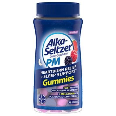 Alka-Seltzer PM Heartburn Relief+Sleep Support Gummies Mixed Berry - 46 Count - Image 3