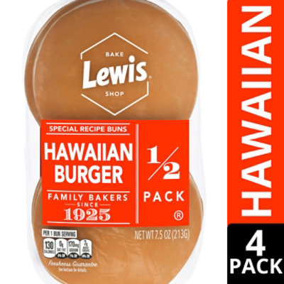Lewis Bake Shop Hawaiian Hamburger Bun - 7.5 Oz - Image 2