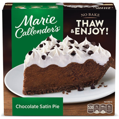 Marie Callender #39 s Chocolate Satin Pie Frozen Dessert 25 6 Oz Albertsons