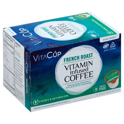 VitaCup Vitamin Infused Coffee Pods - French Roast
