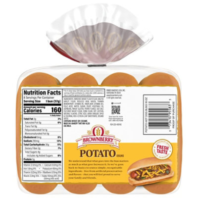 Brownberry Country Potato Hot Dog Buns - 16 Oz - Image 2