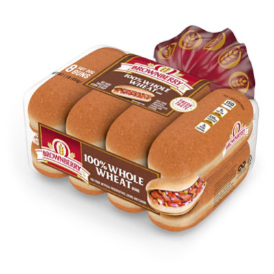 Brownberry Whole Grains 100% Whole Wheat Hot Dog Buns - 8 Ct - Image 4