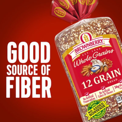 Brownberry Whole Grains 12 Grain Bread - 24 Oz - Image 2