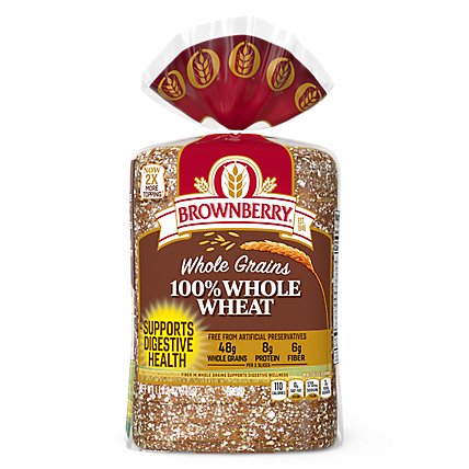 Brownberry Whole Grains 100% Whole Wheat Bread - 24 Oz - Image 1