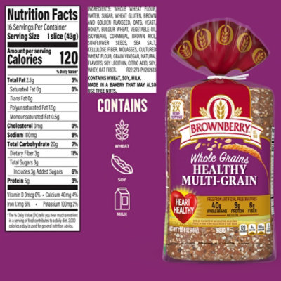 Brownberry Whole Grains Healthy Multi Grain Bread - 24 Oz - Image 3