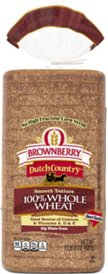 Brownberry Bread Dutch Country 100 Whole Wheat 24 Oz JewelOsco