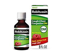 Robitussin Cough + Chest Congestion DM Adult Cough + Congestion Relief Liquid - 8 Fl. Oz.