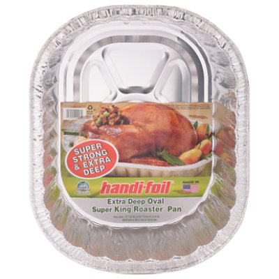 Handi-foil Pans Foil Super King Roaster Oval Extra Deep - Each - Image 1