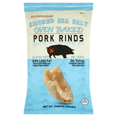 Southern Recipe Small Batch Smoked Sea Salt Oven Baked Pork Rinds - 3.625 Oz - Image 1