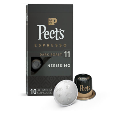 Peet s Coffee Espresso Capsules Nerissimo Intensity 11 Compatible with Nespresso 10 Count safeway