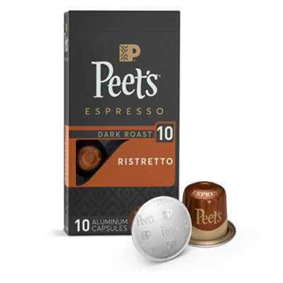 Peet's Coffee Espresso Capsules Ristretto Intensity 10 Compatible with Nespresso - 10 Count - Image 1