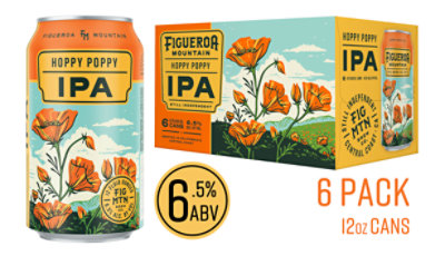 Figueroa Mountain Hoppy Poppy Ipa 6pk In Cans - 6-12 Fl. Oz. - Image 2