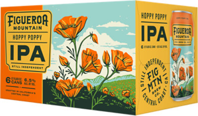 Figueroa Mountain Hoppy Poppy Ipa 6pk In Cans - 6-12 Fl. Oz.