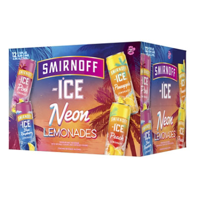 Smirnoff Ice Neon Lemonades Variety Pack  Hard Seltzer Cans - 12-12 Oz - Image 4