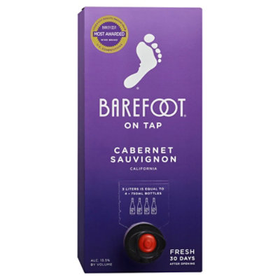 Barefoot Cellars On Tap Cabernet Sauvignon Red Wine Box - 3 Liter - Image 3