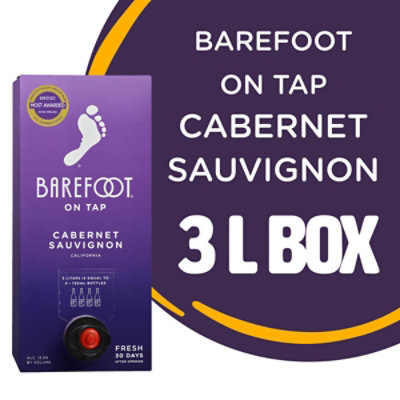 Barefoot Cellars On Tap Cabernet Sauvignon Red Wine Box - 3 Liter - Image 2