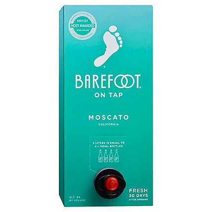 Barefoot Cellars On Tap Moscato White Wine Box - 3 Liter - Image 1