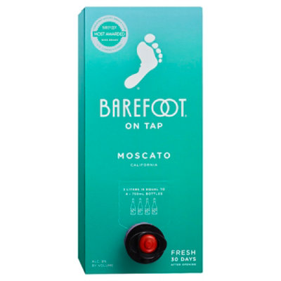 Barefoot Cellars On Tap Moscato White Wine Box - 3 Liter