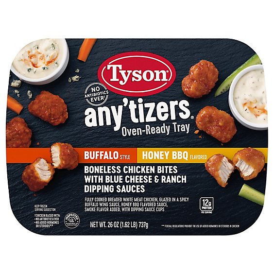 Tyson Buffalo Style Honey Bbq Flavored Boneless Chicken Bites - 26 Oz