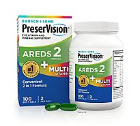 PreserVision Areds 2 Plus Multivitamins Eye Vitamin & Mineral Softgel - 100 Count