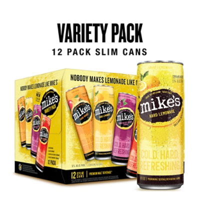 Mikes Hard Malt Beverage Premium Lemonade Variety Cans Party Pack - 12-12 Fl. Oz. - Image 1