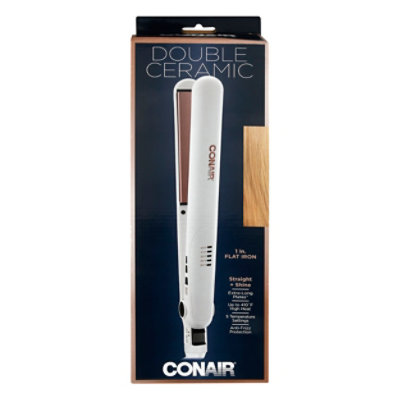 Conair Flat Iron Double Ceramic 1 Inch - Each - Image 3